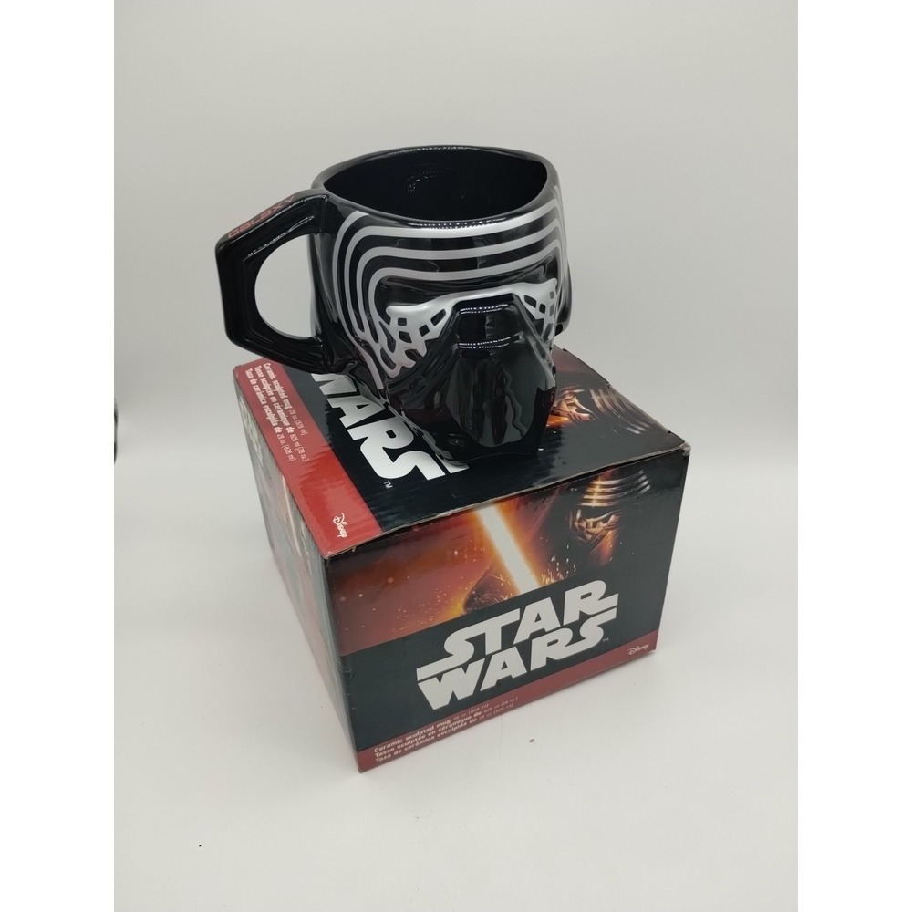 Star Wars Disney Kylo Ren Mug Coffee Cup Ceramic 28oz Sculpted Gift Black New